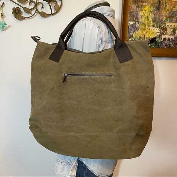 Threaded pear crossbody canvas bag - Picture 4 of 16